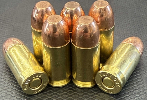 Ammunition bullets arranged in a circular pattern